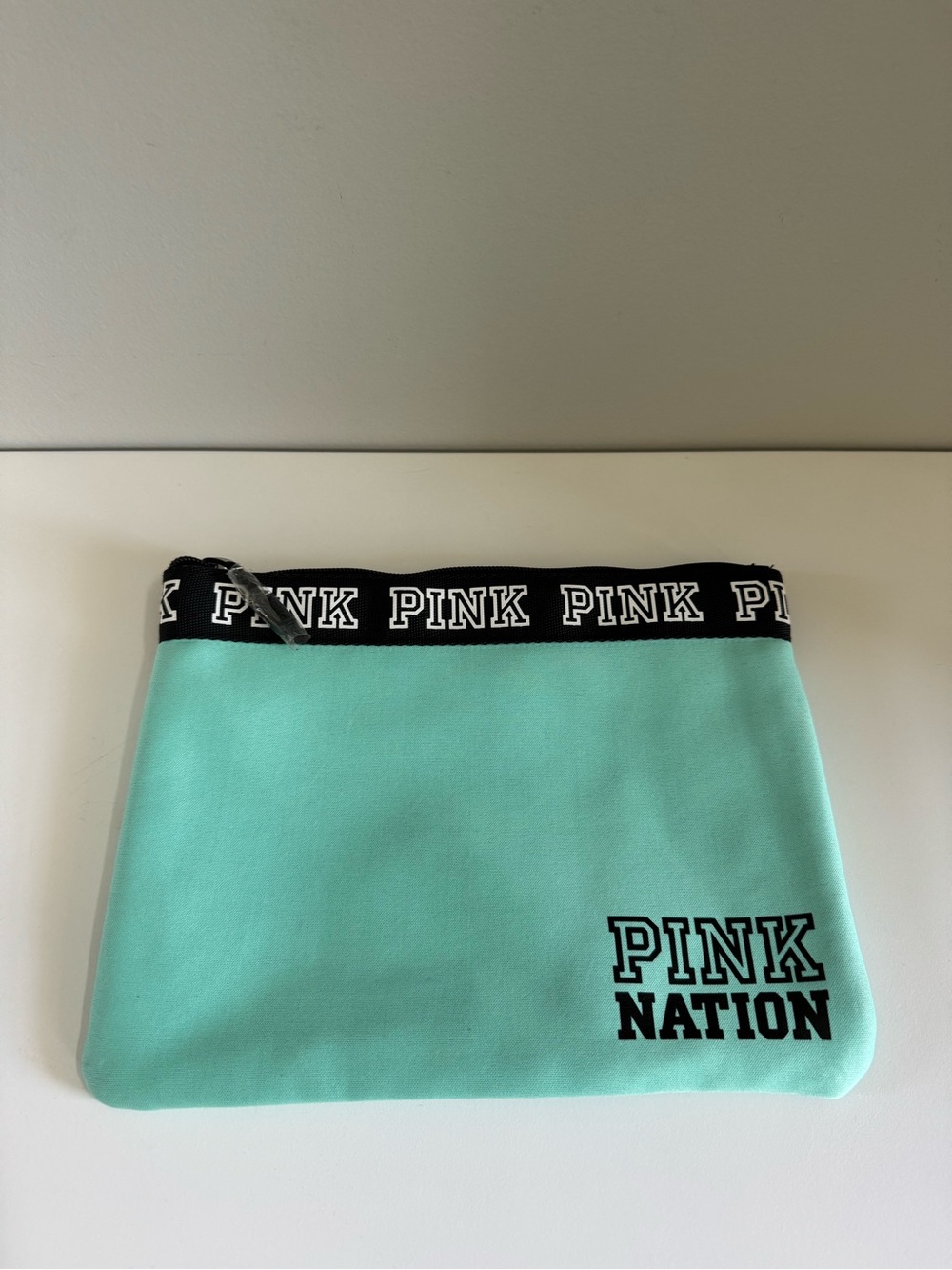 Victoria’s Secret PINK Nation Neoprene Aqua Zippered Wet Pouch